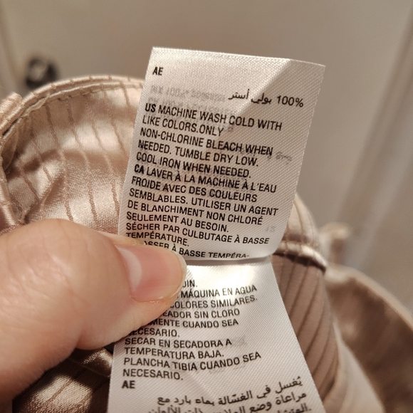 Alfani Women's English Cream Satin Stripe Wide Leg Trouser Pants Sz 12 Career - Picture 9 of 9